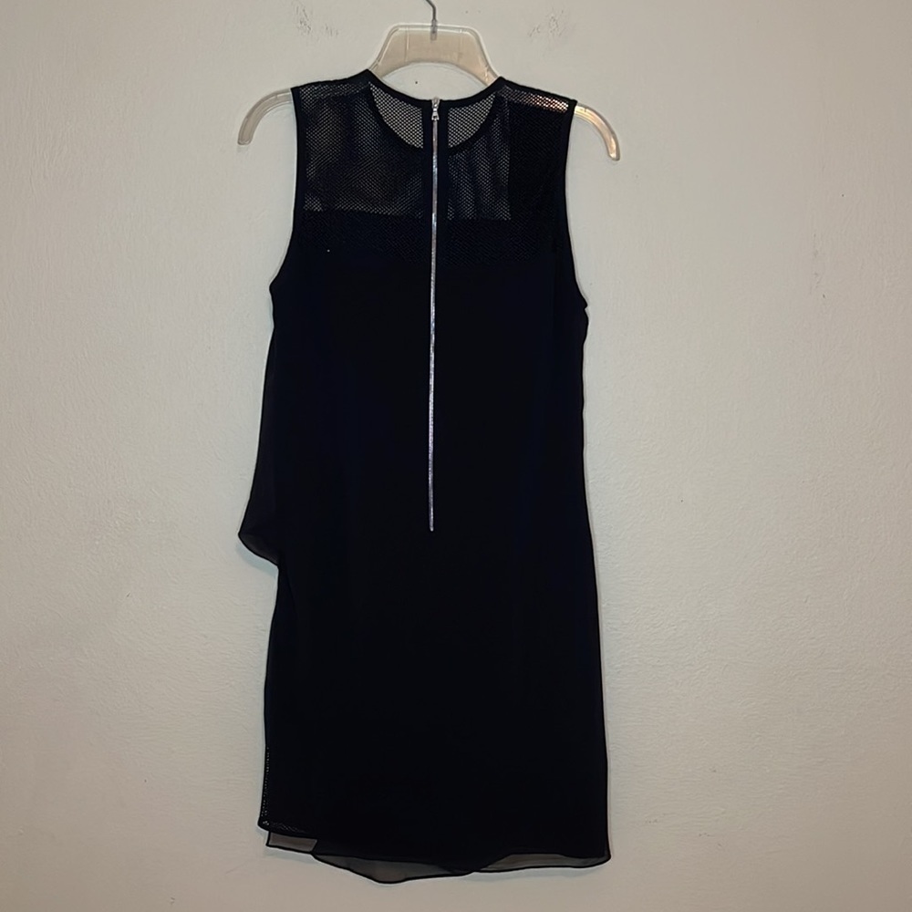 Sandro Roxane Solid Black Mesh Gathered Sleeveles… - image 5